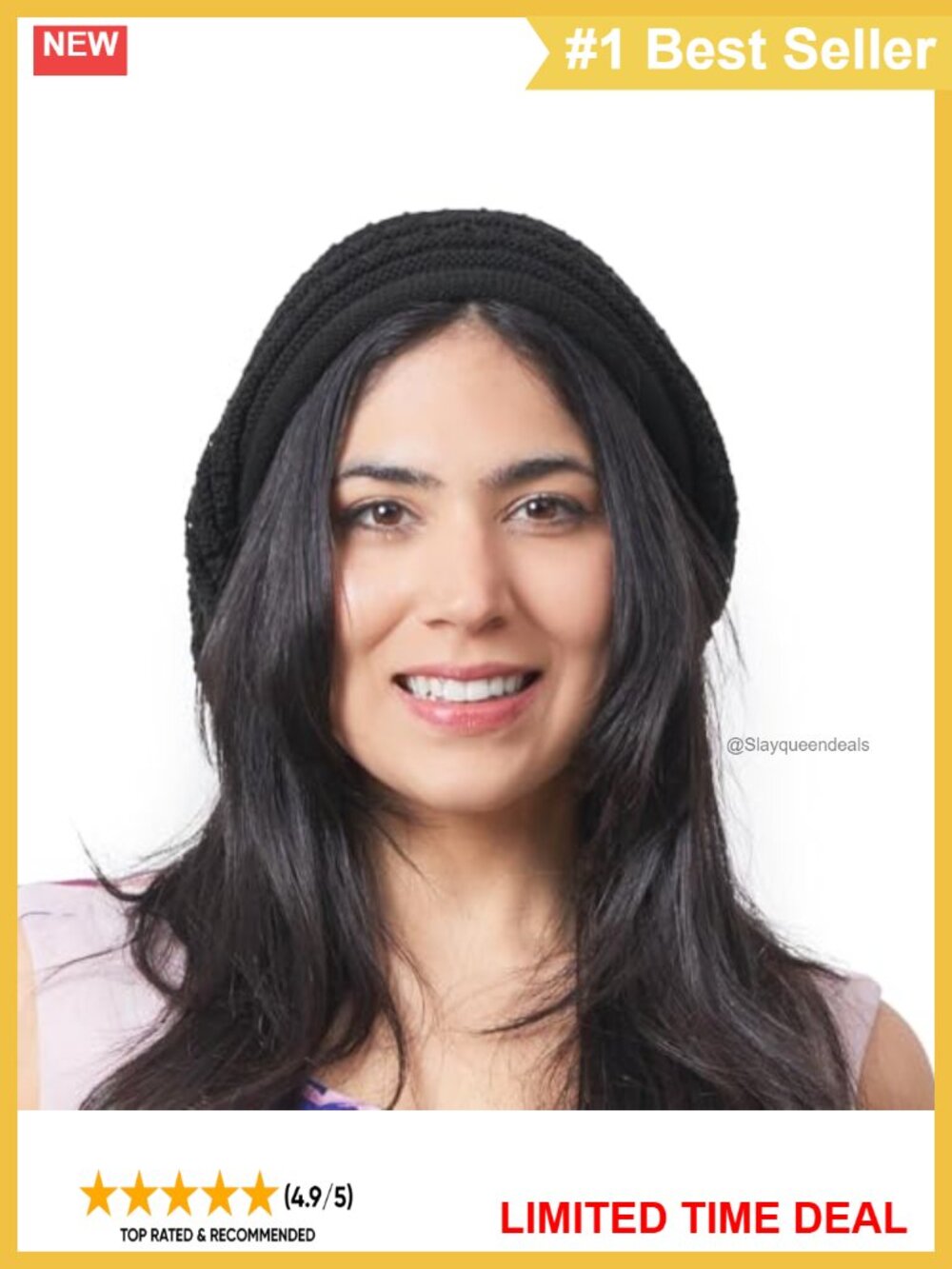 Oversized Slouchy Crochet Knit Beanie Hat Cotton Summer Skullcap